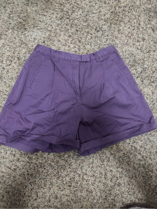 White Stag Pants - White Stag Purple High-Waist Casual Bermuda Shorts